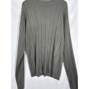 Vintage Linea Uomo Mock‎ Neck Sweater Mens 3X Gray Staple Work Elevated Basic